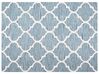 Teppich Wolle hellblau 160 x 230 cm marokkanisches Muster Kurzflor YALOVA_848679