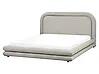 Cama Lino sintético LAVARDENS 160 x 200 cm Gris pardo