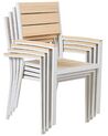 Tuinstoel set van 4 kunsthout beige PRATO_884203