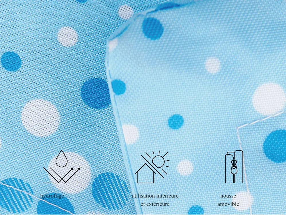 Pouf poire 300 L FUZZY 140 cm 180 cm Bleu clair_1005110