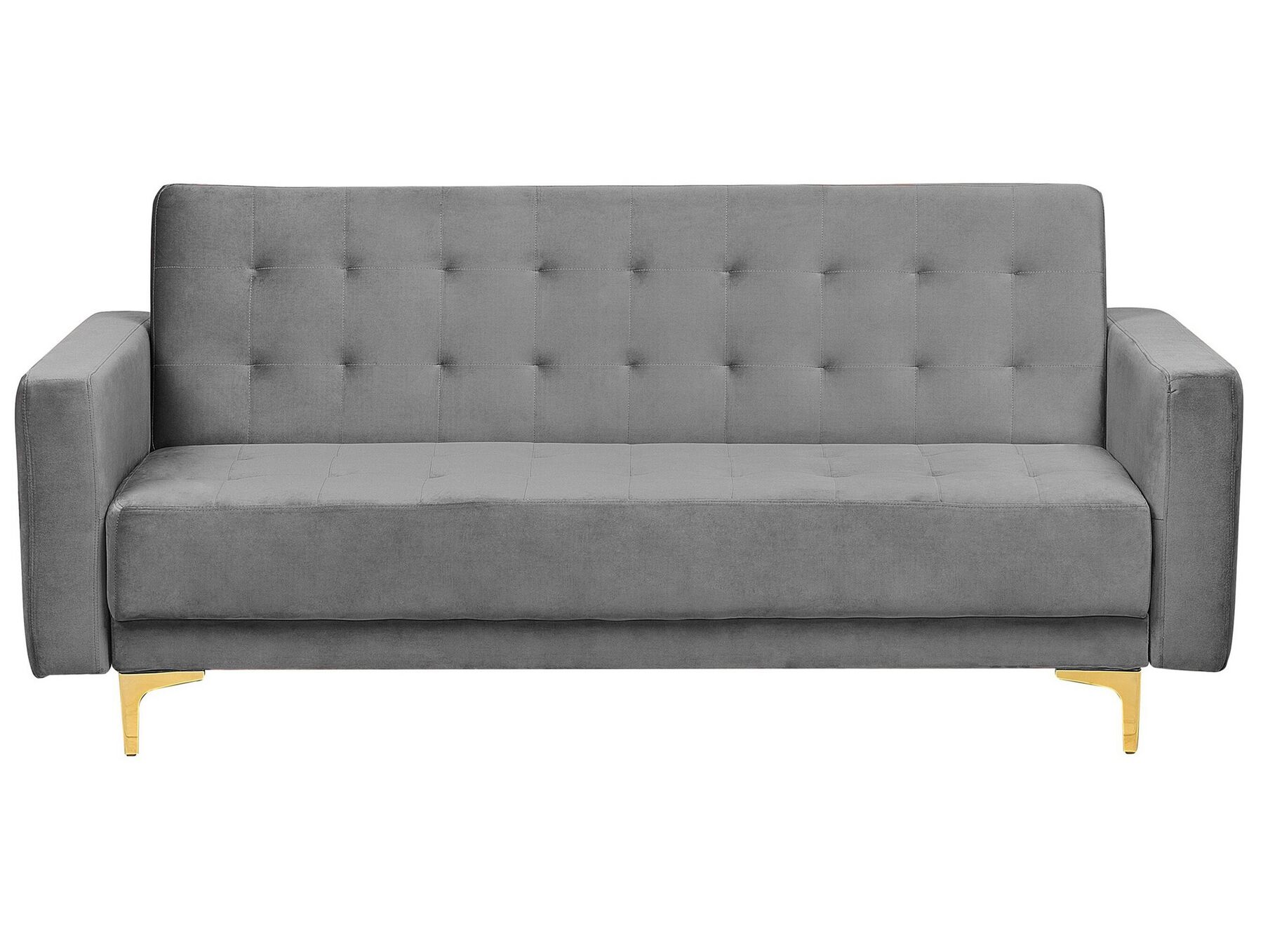 Sofa rozkładana welurowa szara ABERDEEN_741186