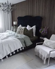 Bed Velvet AYETTE 160 x 200 cm (EU King Size) Black_923095