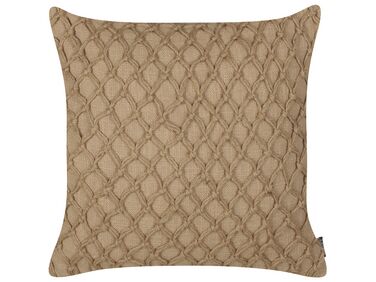 Cotton Cushion 45 x 45 cm Beige COLLOMIA