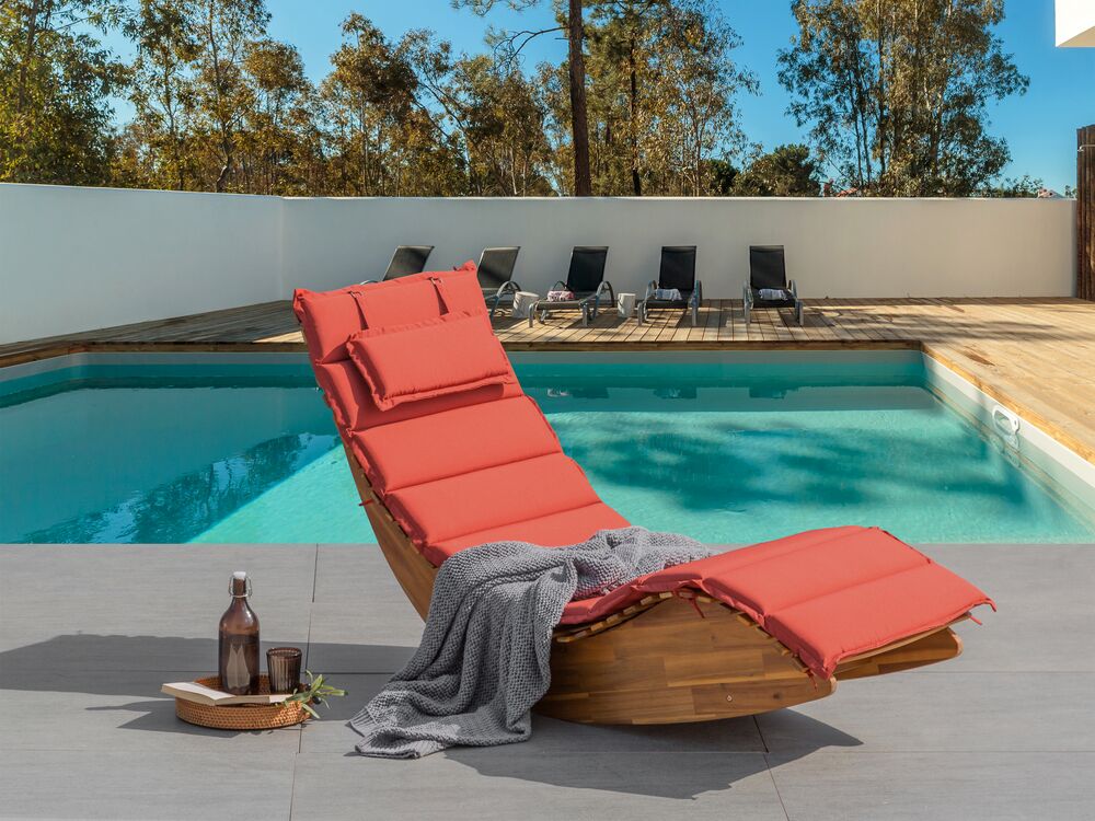 Red sun loungers 2025