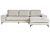 Corner Sofa KIRUNA Velvet Light Beige Left Hand