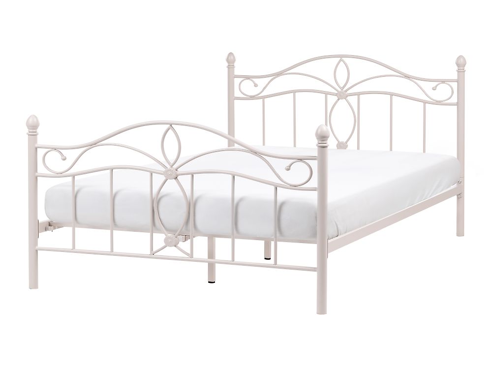 Bed Metal ANTLIA 120 x 200 cm (EU Small Double) Light Beige