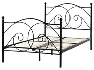 Lit avec sommier Métal DINARD 120 x 200 cm Noir_1026458