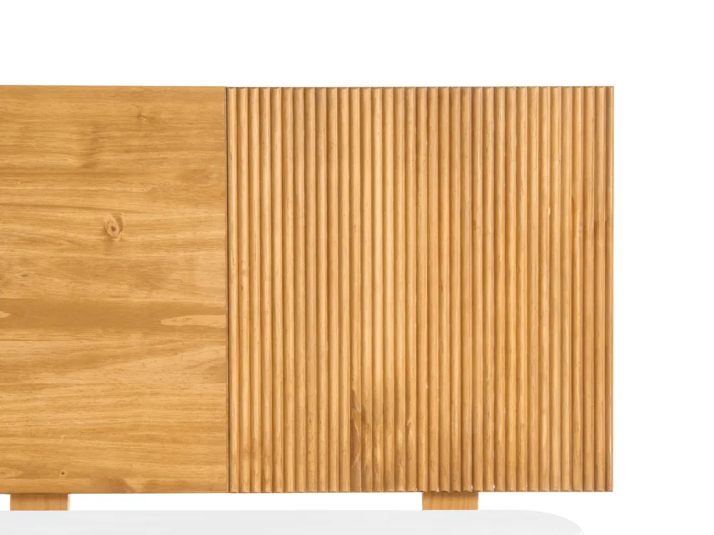 Set de dormitor Lemn de pin FLAVIGNAC 120 x 200 cm Maro deschis_1099315