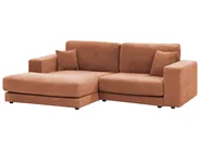 Corner Sofa 3 Seater LOFOTEN Fabric Light Red Right Hand_943473