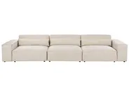 Modular Sofa 3 Seater HELLNAR Velvet Light Beige_910986