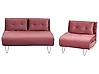 Living Room Set 3 Seater VESTFOLD Velvet Pink