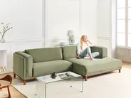 Corner Sofa 4 Seater VENG Corduroy Green Left Hand_994974