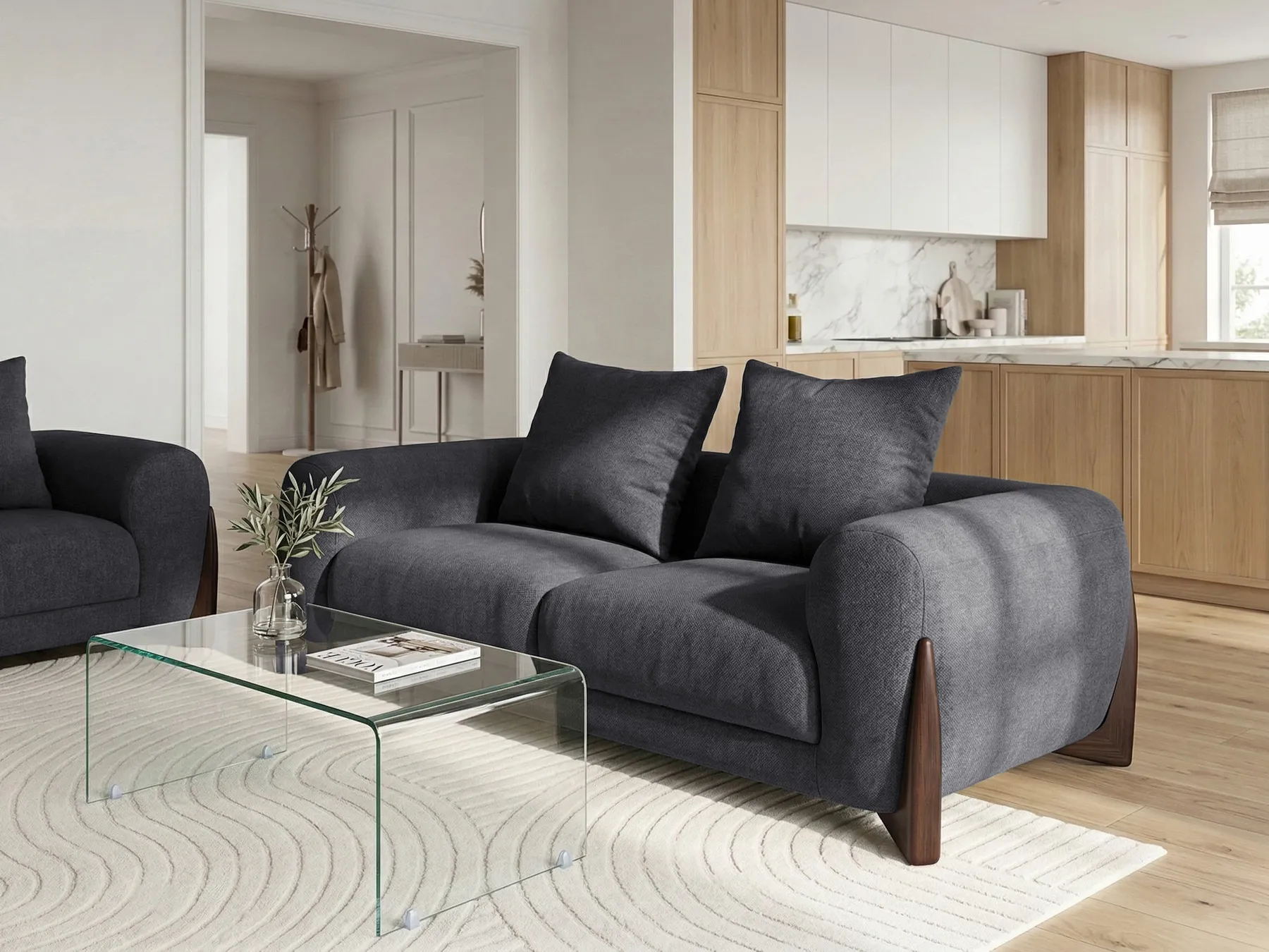 Sofa 2 Seater VINLIDEN Black_1048197