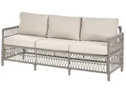 Sofa ogrodowa z otomaną dla 3 osób OFENA Technorattan Szary_1080038