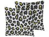 Set di 2 cuscini da giardino leopardati bianco e nero 45 x 45 cm KARDITSA_818611