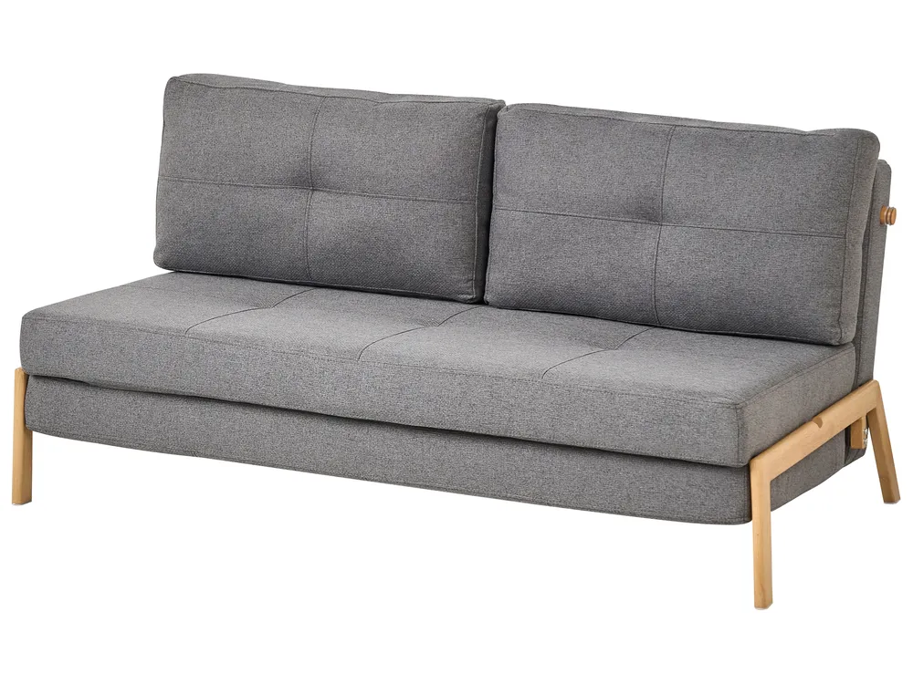 Sofa Bed 2 Seater EDLAND Fabric Dark Grey_731659