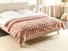 Faux Fur Bedspread 200 x 220 cm Pink SALKA_917378