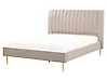 Cama Terciopelo MARVILLE 160 x 200 cm Beige