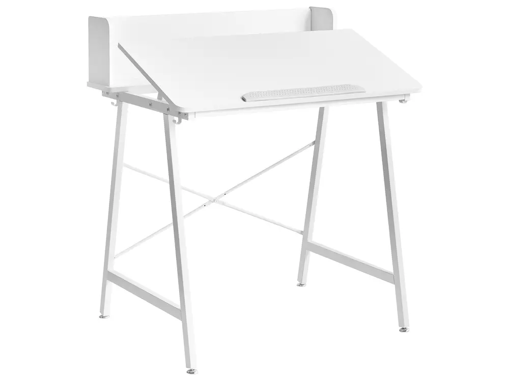 Biurko kreślarskie z regulowanym blatem ALAND 80 cm 62 cm Biały_1054958
