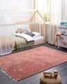 Bavlnený koberec s bodkami 140 x 200 cm svetločervený ASTAF_908038
