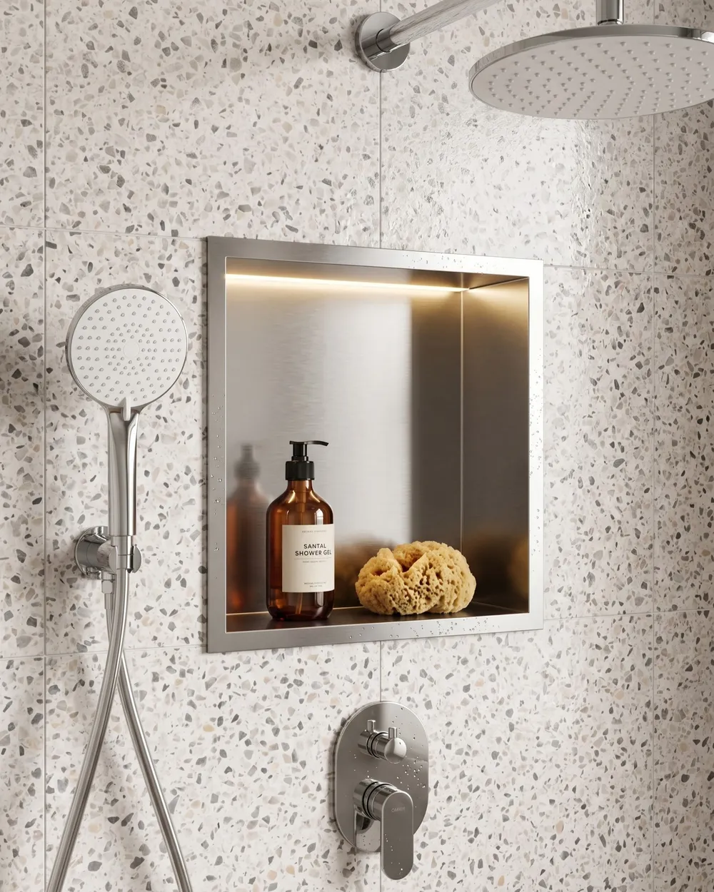 Shower Niche ITAIPU LED Metal Silver