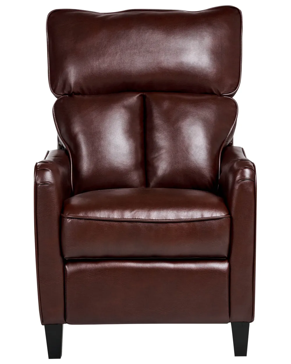 Recliner Chair ROYSTON with Footrest Faux Leather Dark Brown_710286