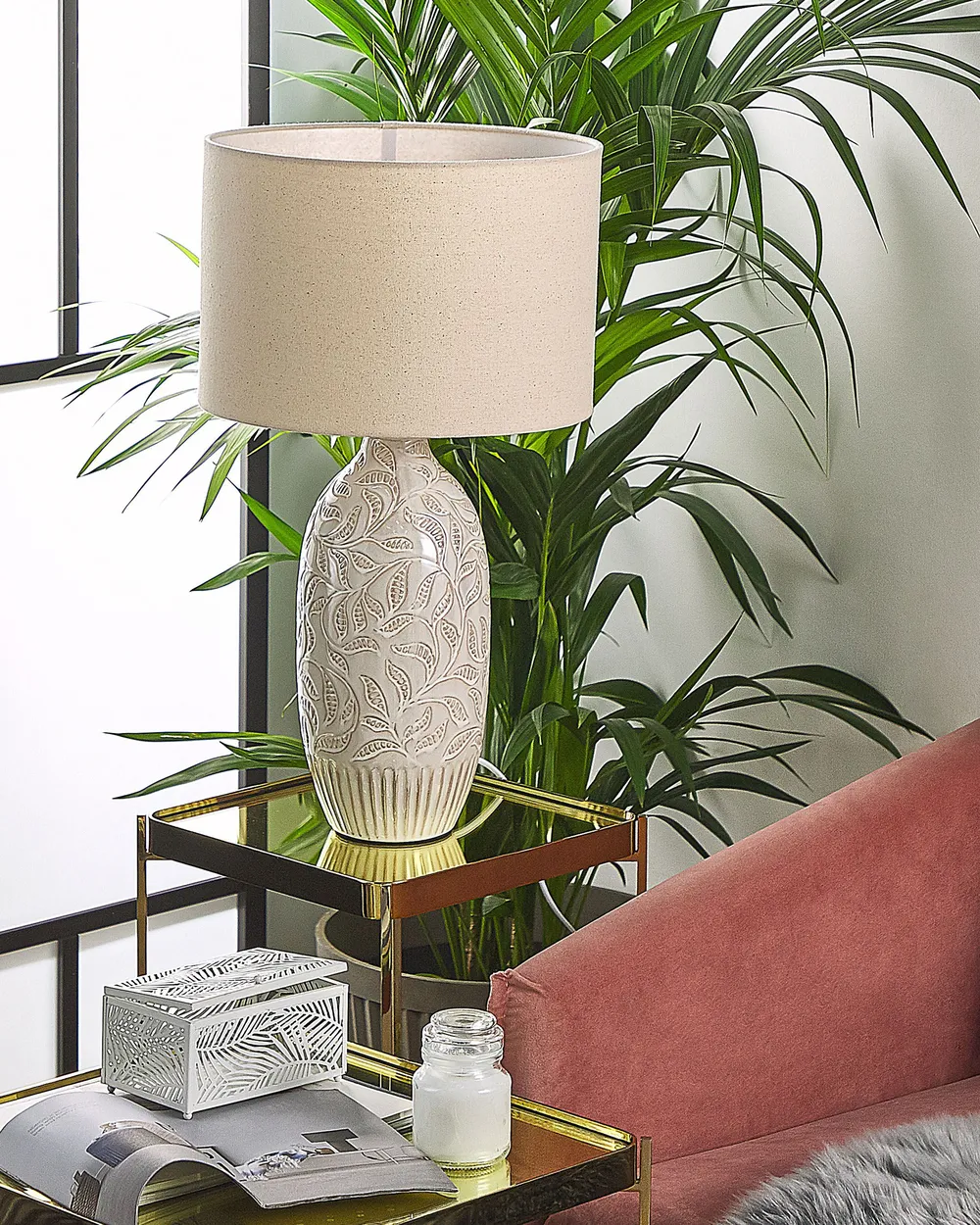 Table Lamp SALZA Ceramic Beige_790824