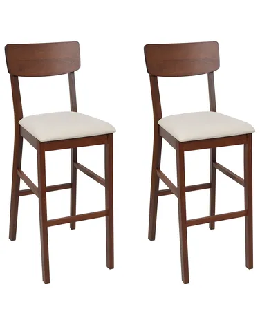 Lot de 2 chaises de bar DARIEN Orange Lot de 2 chaises de bar DARIEN Orange