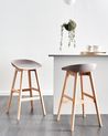 Set of 2 Bar Chairs MICCO Taupe