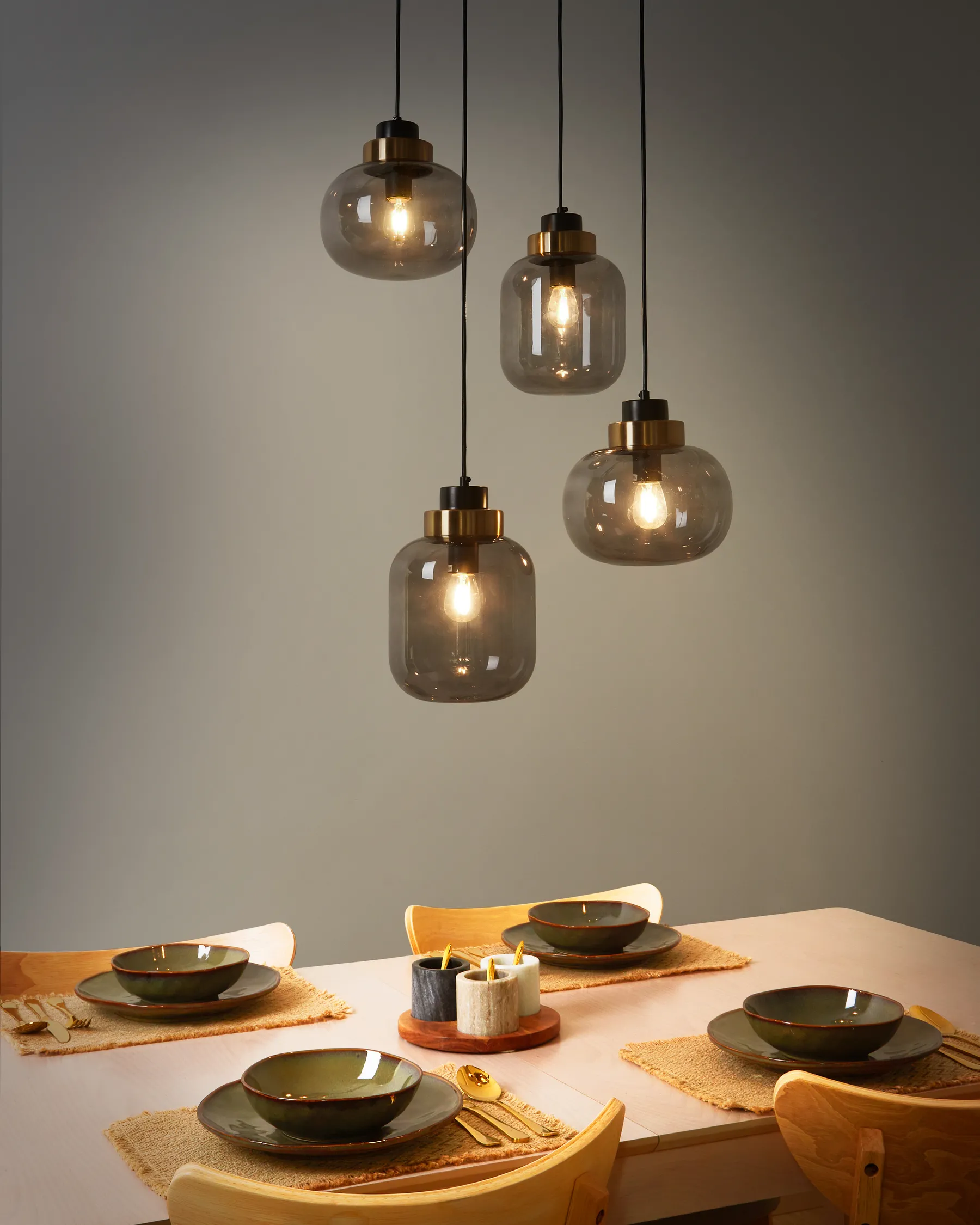 Pendant Lamp ZAYANDE Glass Light Grey_934766