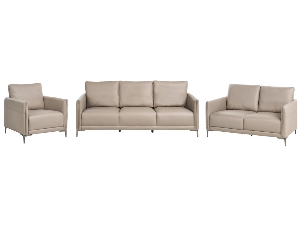 Set da salotto 6 posti CILENS Tessuto Tortora