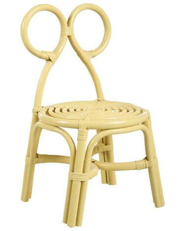 Sedia per bambini rattan giallo MIRTIA