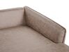 Left Hand Faux Suede Corner Sofa Light Brown GALLO_879278