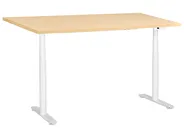 Electric Adjustable Standing Desk DESTINAS 160 cm 72 cm Light Brown/ White_1000407