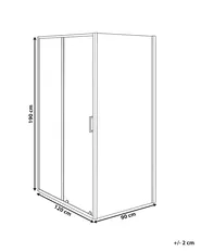 Cabina doccia LANGUI 90 x 120 x 190 cm Argento_1116619
