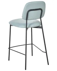 Set of 2 Bar Chairs DUETTE Fabric Light Blue_1015763