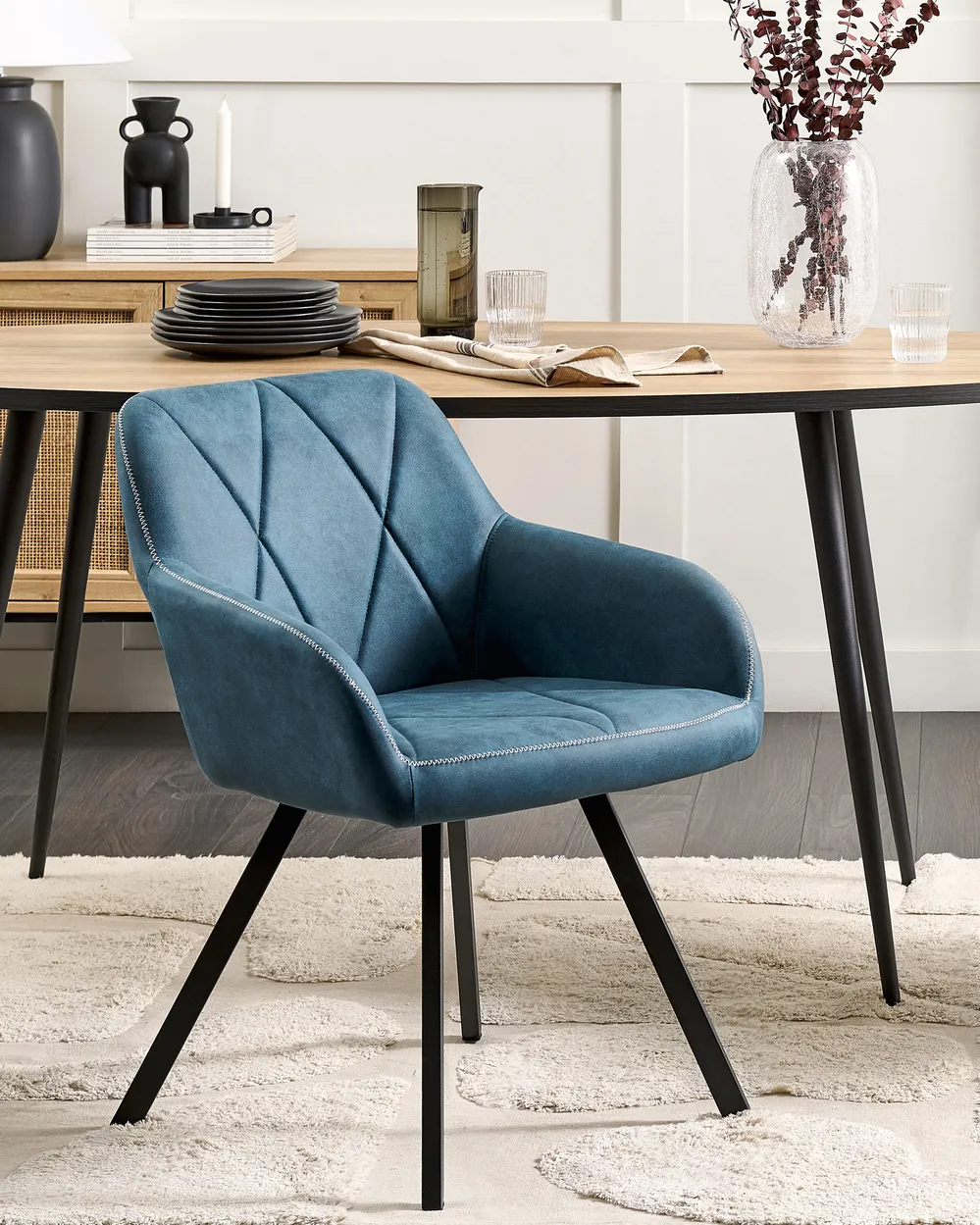 Set of Dining Chairs MONEE Sea Blue