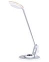 Metal LED Desk Lamp with USB Port Silver and White CORVUS_854193