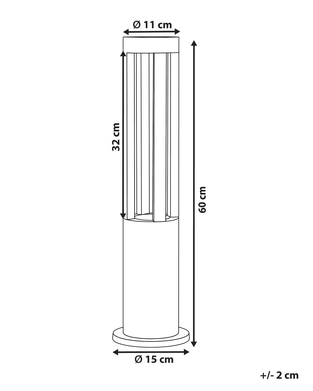 LED Pollerleuchte PAYETTE Schwarz_917081