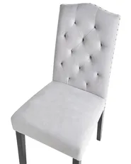 Set of 2 Dining Chairs SHIRLEY Fabric Grey_970166