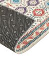 Teppich mehrfarbig 80 x 240 cm orientalisches Muster Kurzflor HACILAR_886588
