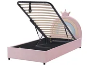 Kids Ottoman Bed GRISETOT Velvet Pink 90 x 200 cm (EU Single)_962191