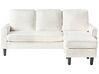 Sofa 3-osobowa z otomaną boucle biała AVESTA_935680