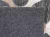 Kožený koberec 160 x 230 cm sivá/béžová ROLUNAY_780563
