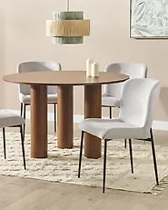Conjunto de 2 sillas de comedor ADA Tela Gris claro_1182594