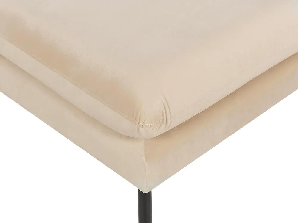 Living Room Set 5 Seater VINTERBRO with Ottoman Velvet Beige_897500