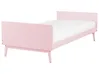 Bed Pine Wood BONNAC 90 x 200 cm (EU Single) Pastel Pink