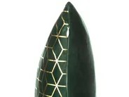Zestaw 2 poduszek dekoracyjnych CELOSIA 45 x 45 cm Welur Ciemnozielony Wzór geometryczny_770082