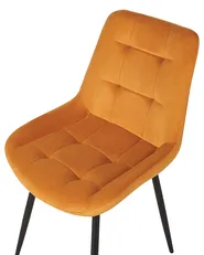 Set of 2 Dining Chairs MELROSE Velvet Orange_901935