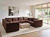 Modular U-Shape Sofa 8 Seater AXEBO Boucle Brown